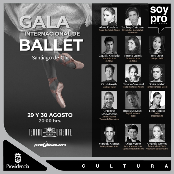 Tercera versión de la Gala Internacional de Ballet de Providencia