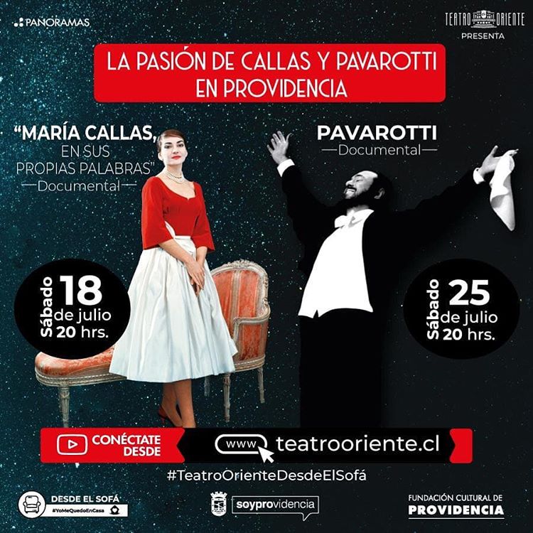 La Pasión de Callas y Pavarotti en Providencia