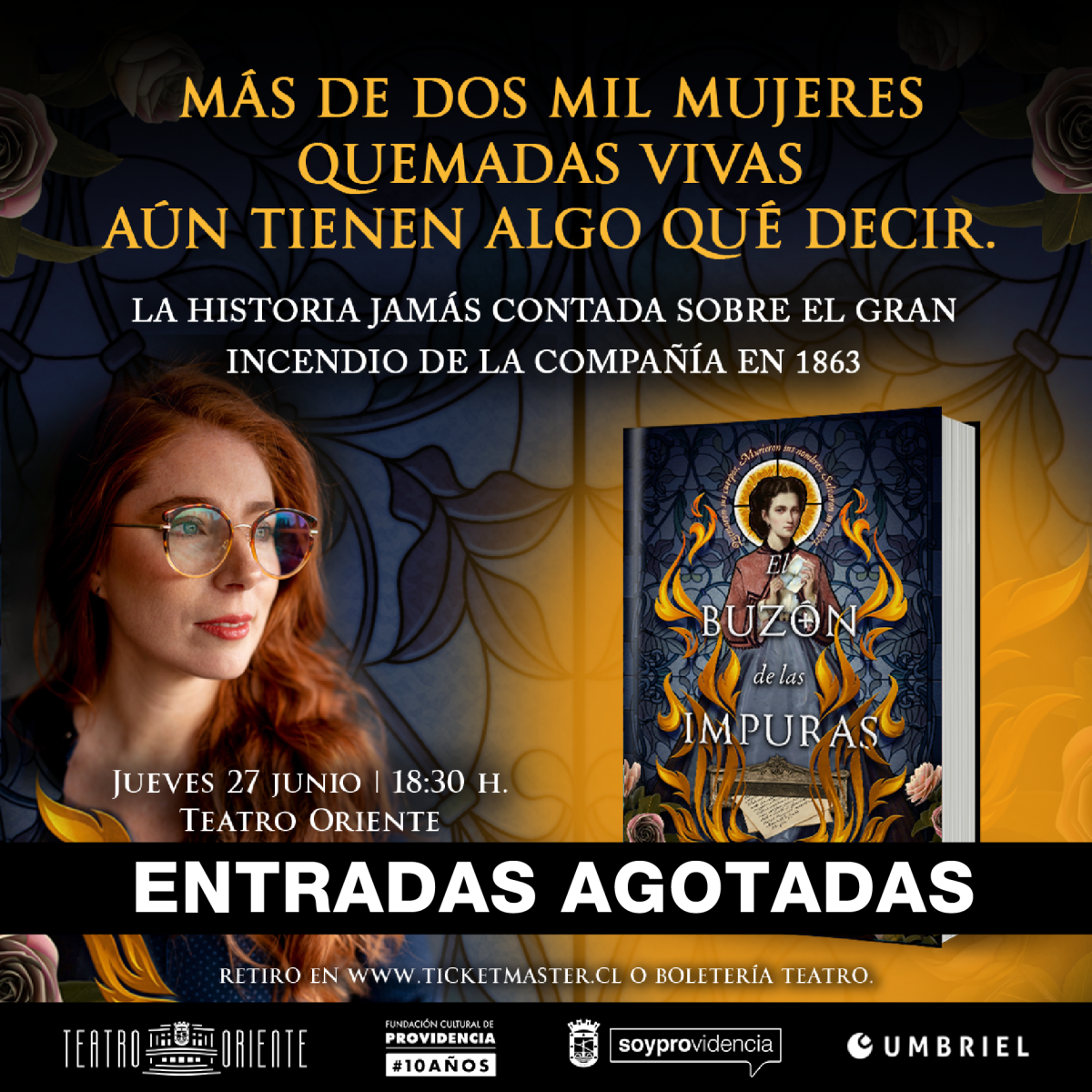 NUEVA NOVELA DE FRANCISCA SOLAR INDAGA EN EL INCENDIO DE LA IGLESIA DE LA COMPAÑÍA DE 1863